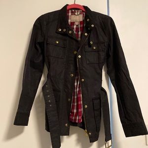 Banana Republic Black Lightweight Moto Style Jacket Size XS